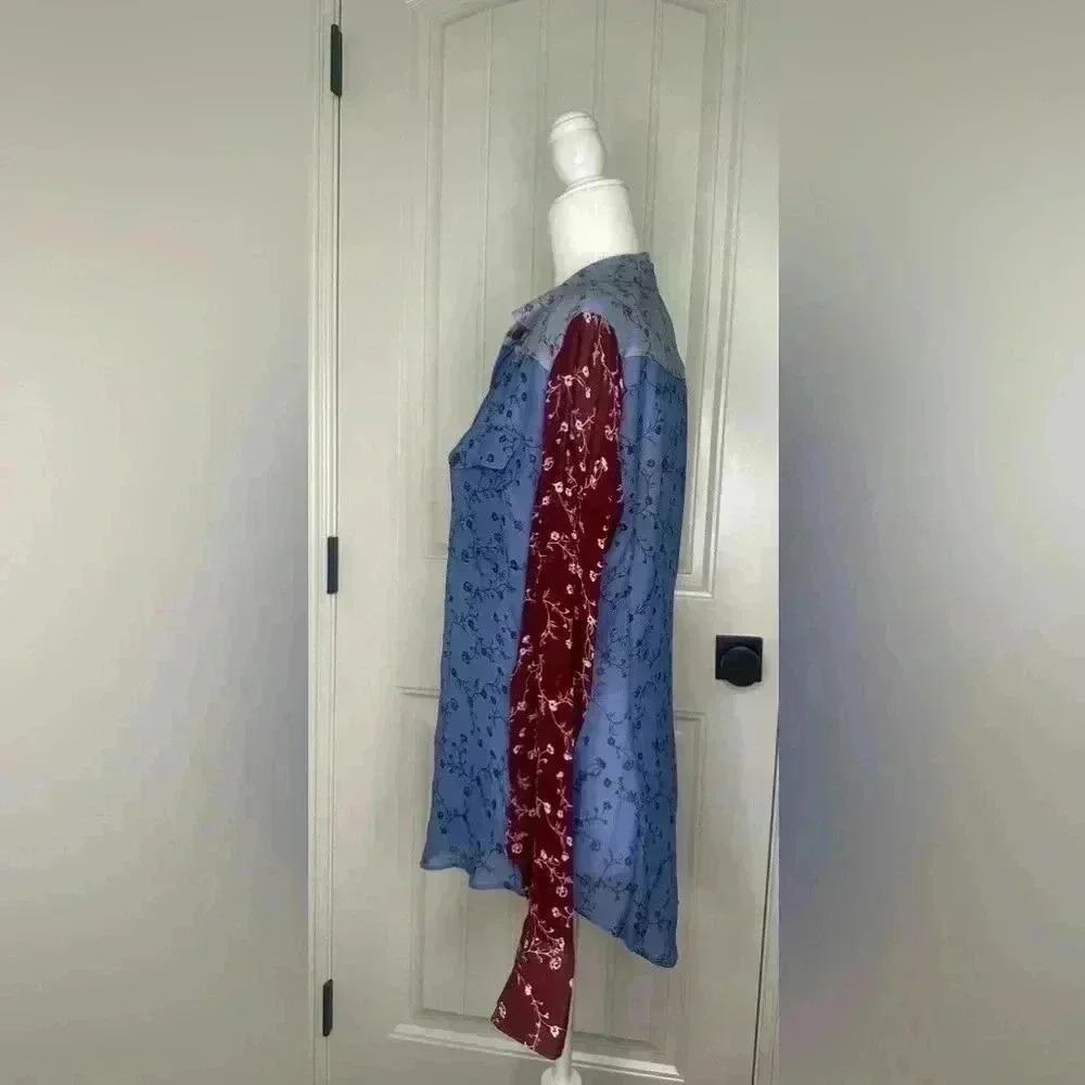 Rag & Bone Patchwork Shirt, Size: Medium - image 7